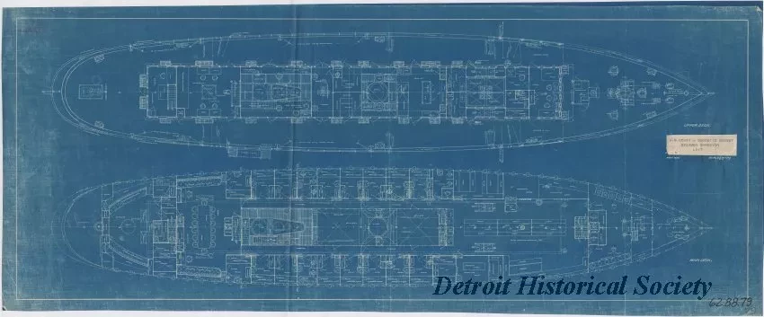 Blueprint - U. S. Coast & Geodetic Survey Steamer, Surveyor;
Deck Plans