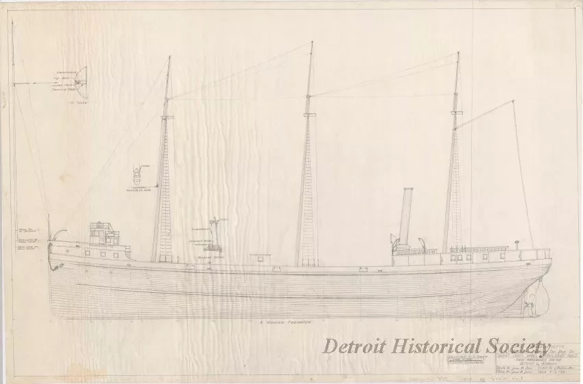 Drawing, Technical - Str. [Steamer] Massachusetts