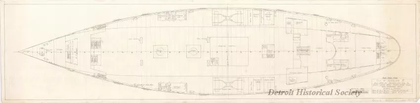 Drawing, Technical - Main Deck Plan, City of Cleveland III