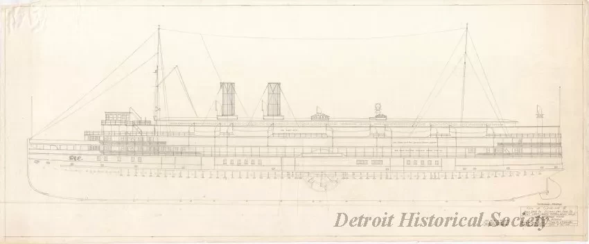 Drawing, Technical - Outboard Profile, City of Cleveland III