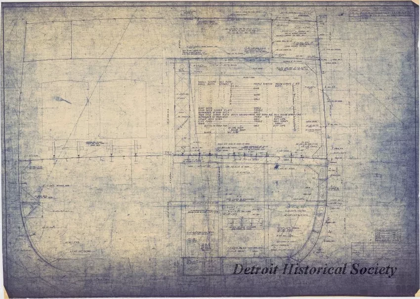 Blueprint - Midship Section
[Hull No. 311, SS City of Midland]