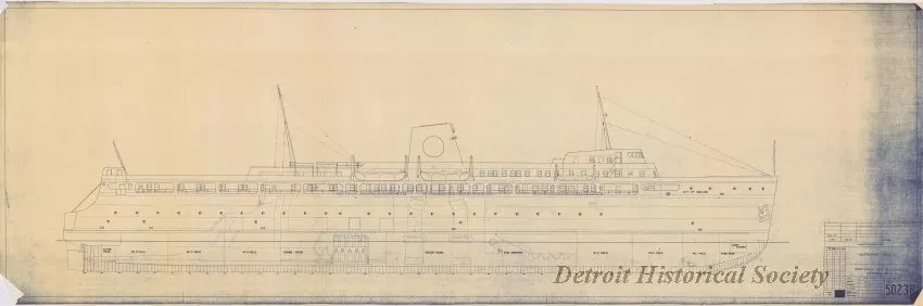 Blueprint - Outboard Profile
[Hull No. 311, SS City of Midland]