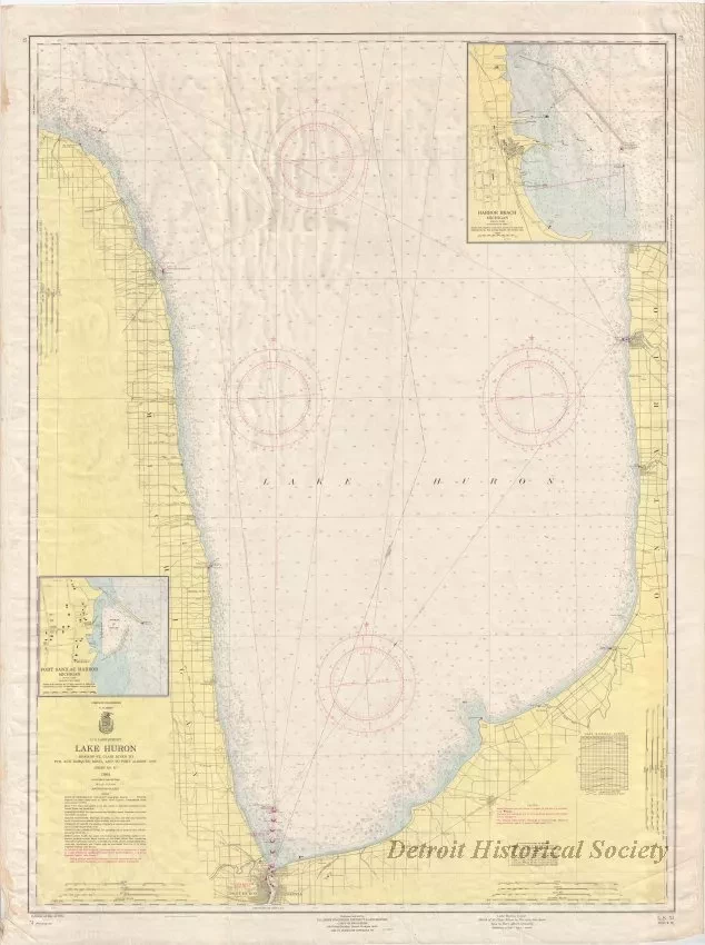 Chart, Navigational - Lake Huron, Head of St. Clair River 
to Pte. Aux Barques, Mich., and to Port Albert, Ont.