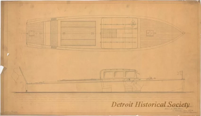 Drawing, Technical - 36' Super Displacement Runabout
