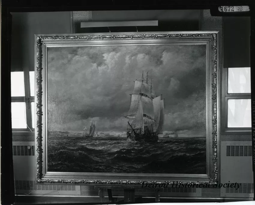 Print, Photographic - Off Sleeping Bear Point 'Old Zack Chandler' - Photo of Robert Hopkin Painting 'Off Sleeping Bear Point 'Old Zack Chandler