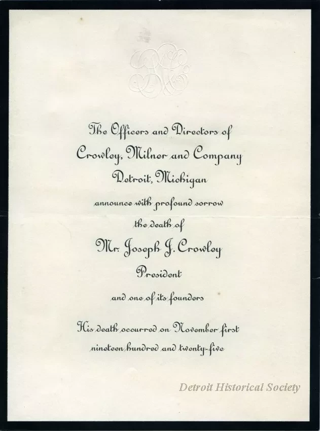 Announcement, Funeral