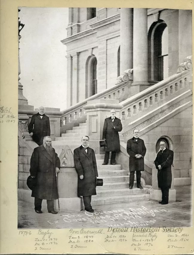 Print, Photographic - The Governors and Ex-Governors of Michigan, Jan. 1st 1879
