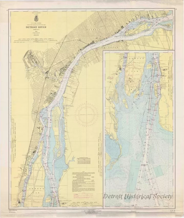 Chart, Navigational - Detroit River