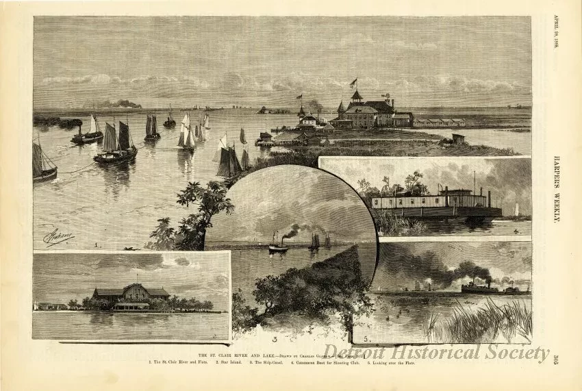 Print - The St. Clair River and Lake