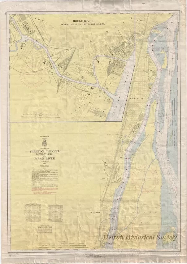Chart, Navigational - Trenton Channel, Detroit River and Rouge River