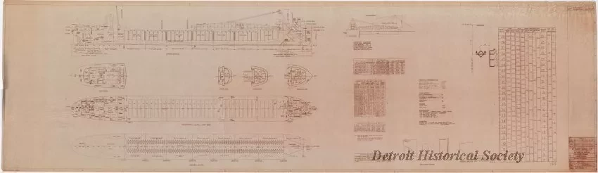 Drawing, Technical - SS Detroit Edison Lengthening,
Capacity Plan
