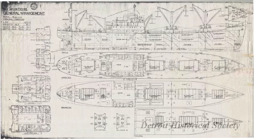Photocopy - MV Montrose,
General Arrangement
