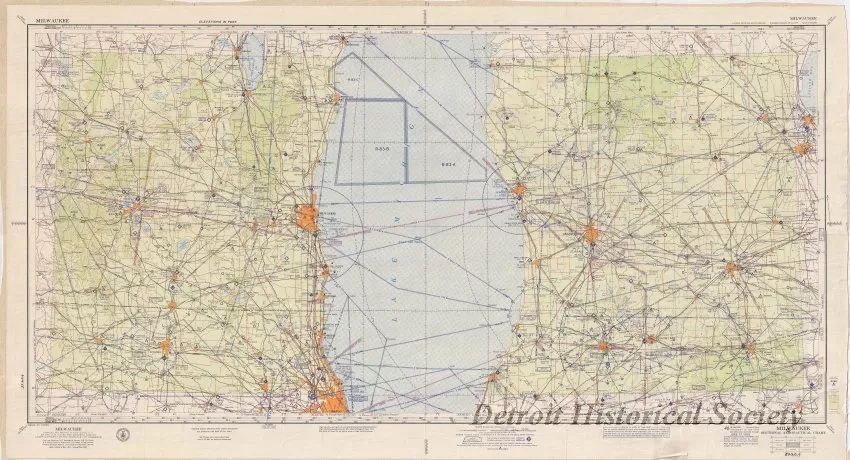 Chart, Aeronautical - Milwaukee Sectional Aeronautical Chart