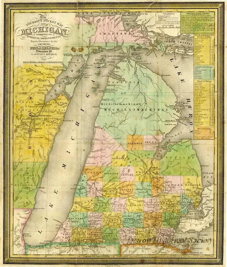 Map - The Tourist's Pocket Map of Michigan