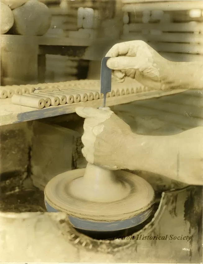 Print, Photographic - Throwing Spark Plug Blanks