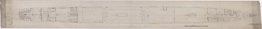 Drawing, Technical - Main Deck, T.S.S. Virginia