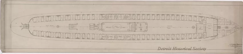 Drawing, Technical - Cabin Deck, T.S.S. Virginia