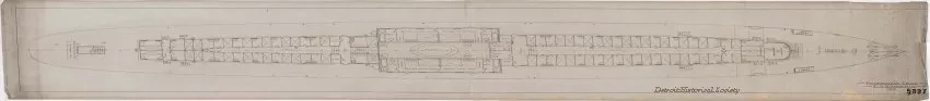Drawing, Technical - Promenade Deck, T.S.S. Virginia