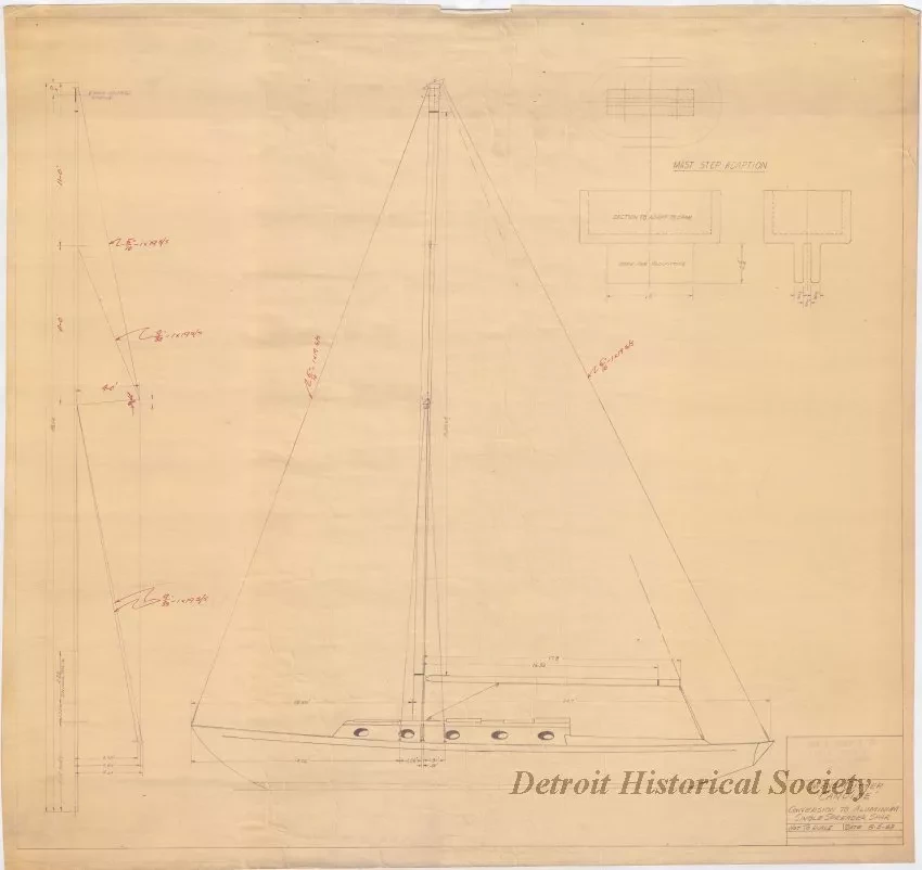 Blueprint - Owens Cutter, Candide,
Conversion to Single Spreader Aluminum Spar