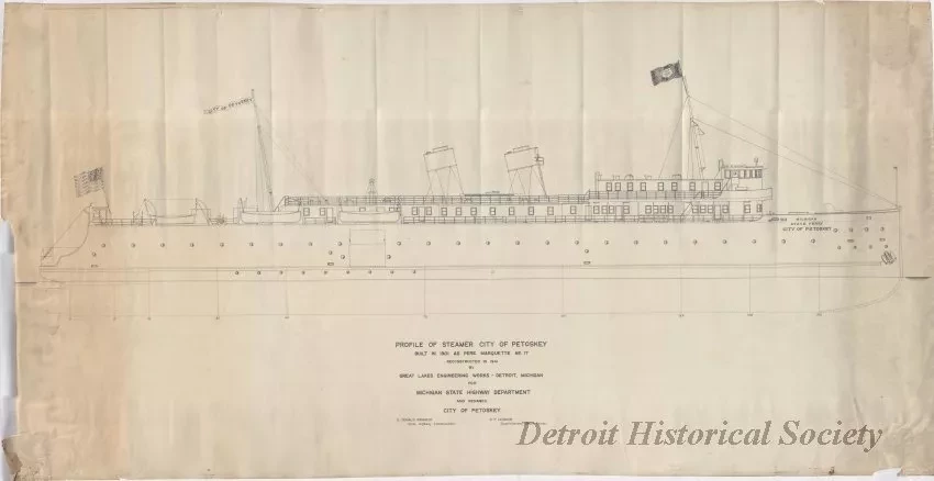 Blueprint - Profile of Steamer City of Petoskey