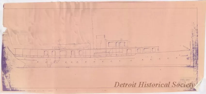 Blueprint - Diesel Yacht, Outboard Profile