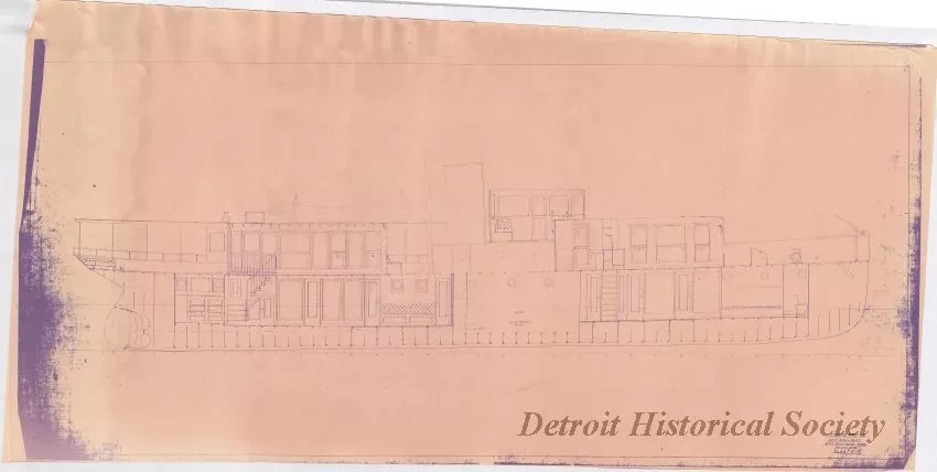 Blueprint - Diesel Yacht, Inboard Profile