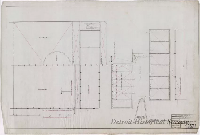 Drawing, Technical - Str. Captain Thomas Wilson,
Boiler House
