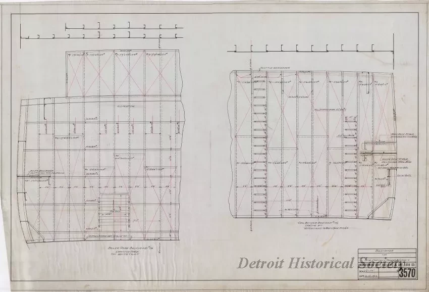 Drawing, Technical - Bulkheads for Str. Captain Thomas Wilson