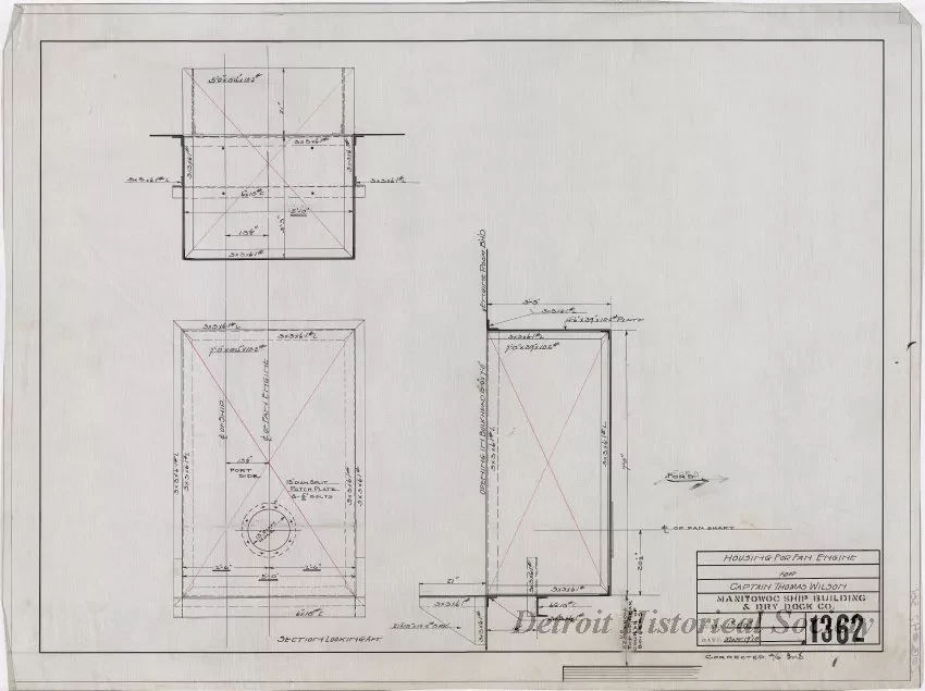 Drawing, Technical - Housing for Fan Engine for
Captain Thomas Wilson