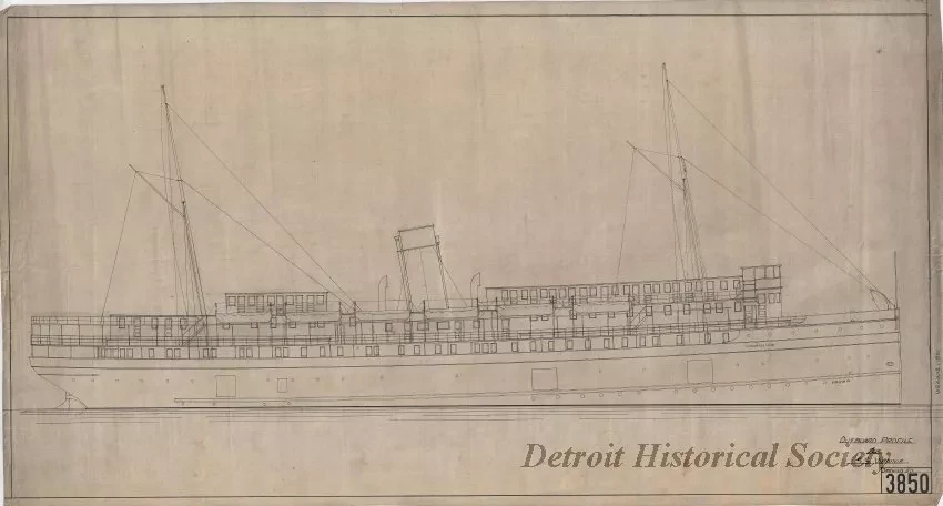Drawing, Technical - Outboard Profile for S.S. Virginia