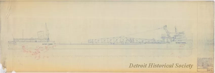 Blueprint - Outboard Profile,
[SS Detroit Edison]