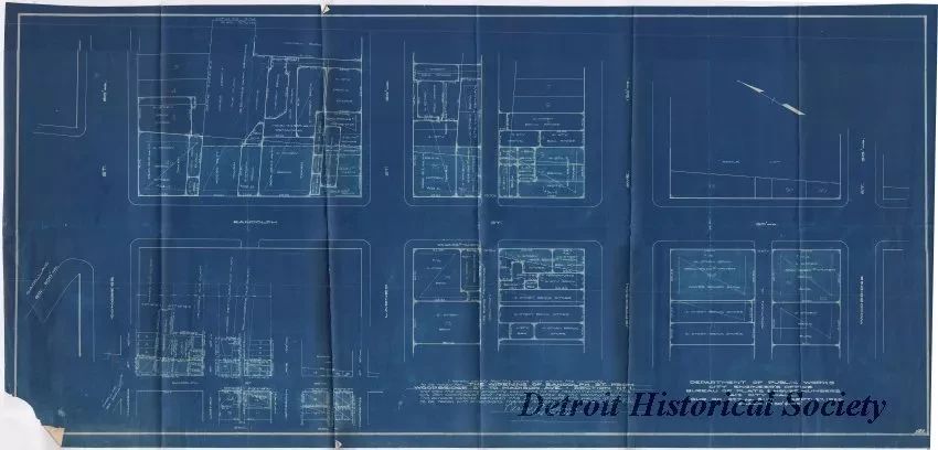 Blueprint - The Widening of Randolph St. from Woodbridge St. to Madison Ave. - Section No. 1