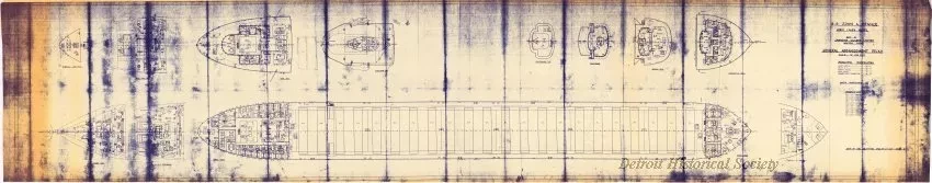 Blueprint - S.S. John A. France,
Great Lakes Vessel