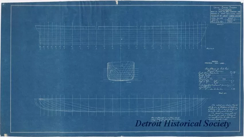 Blueprint - United States Steamer Michigan