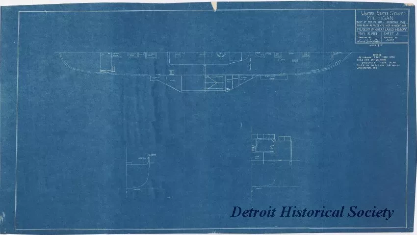 Blueprint - United States Steamer Michigan