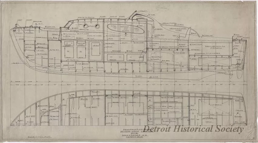 Drawing, Technical - Construction Plan, 36 Ft. Sport Cruiser