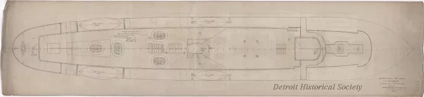 Drawing, Technical - Joiner Plan - Top Deck, SS Alabama