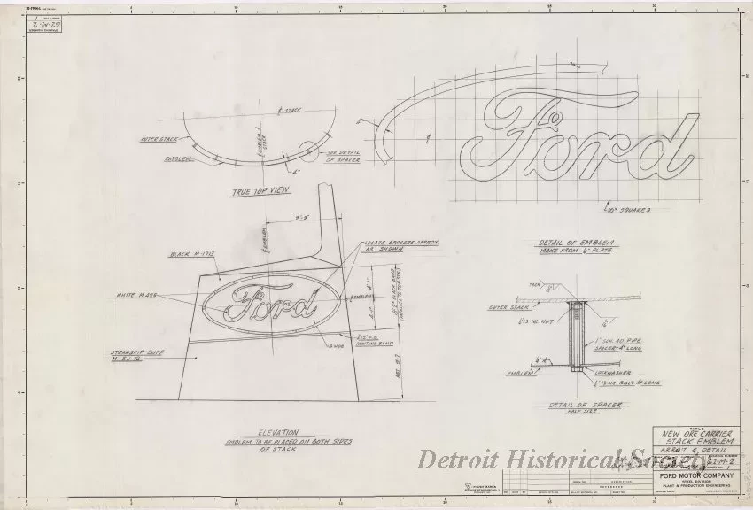Drawing, Technical - New Ore Carrier Stack Emblem