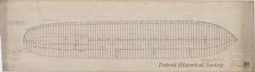 Drawing, Technical - Cabin Deck,
Beam and Plating Plan