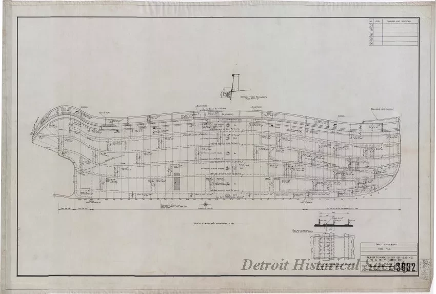 Drawing, Technical - Shell Expansion, Fire Tug
[Hull No. 75]