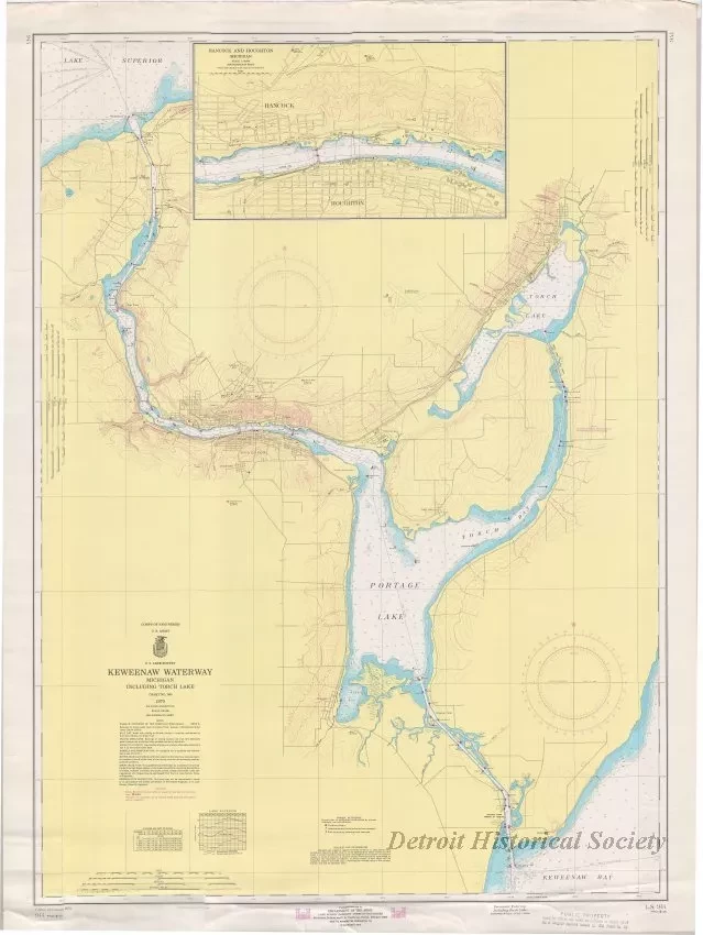 Chart, Navigational - Keweenaw Waterway, Michigan,
Including Torch Lake