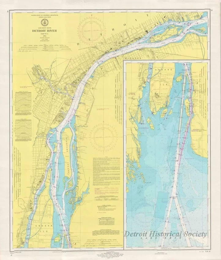 Chart, Navigational - Detroit River