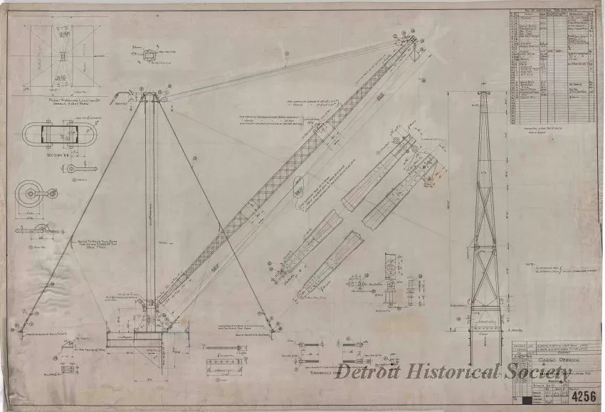 Drawing, Technical - Cargo Derrick