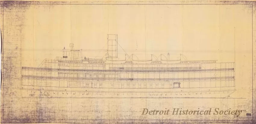 Blueprint - Stmr. No. 116, Outboard Profile