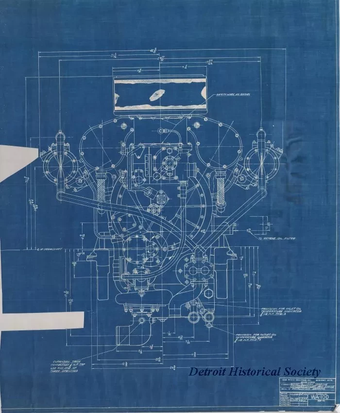 Blueprint - Wood-Allison Marine Conversion, Left Hand Engine.
Installation Drawing