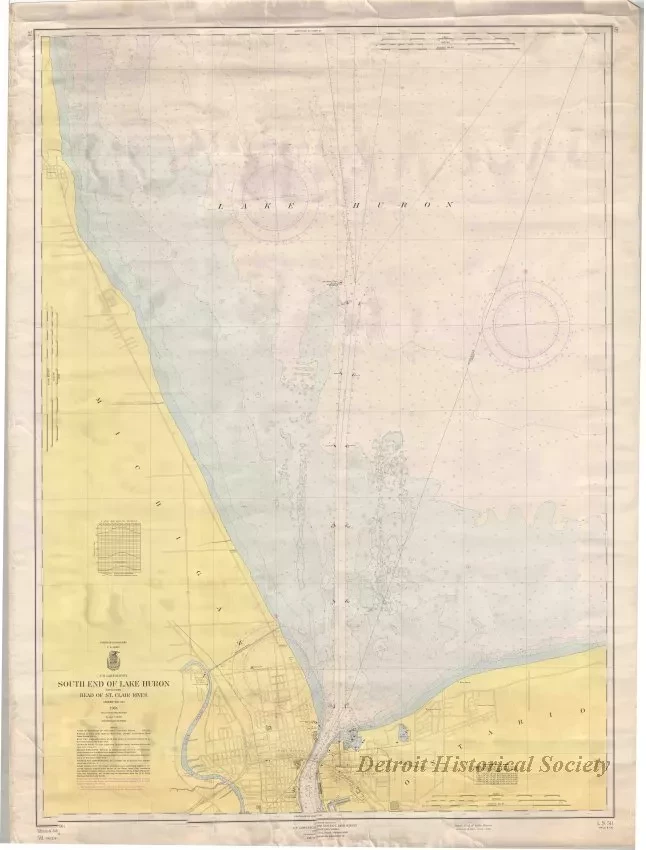Chart, Navigational - South End of Lake Huron,
Including Head of St. Clair River