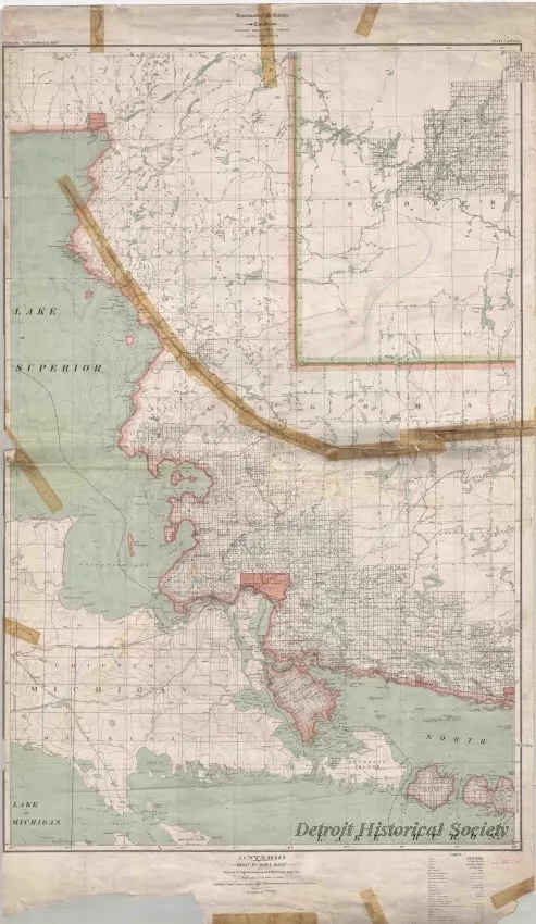 Map - Ontario, Sault Ste. Marie Sheet - 
Portions of Algoma, Sudbury, and Manitoulin Districts
