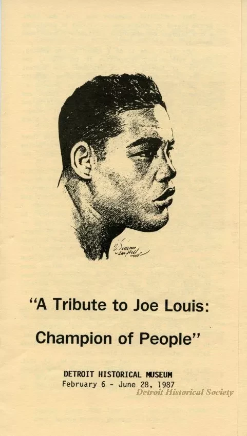 Program - A Tribute to Joe Louis: Champion of People
