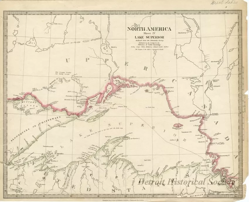 Map - North American Sheet IV Lake Superior reduced from the Admiralty Survey