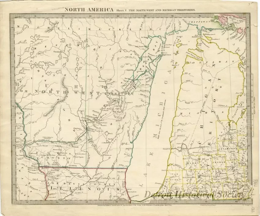 Map - North America Sheet V The North West and Michigan Territories